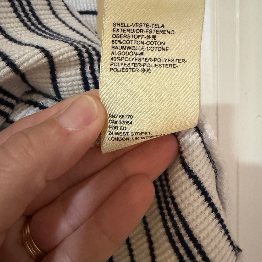 Maeve Navy and White Striped Knit Top - Picture 6 of 11